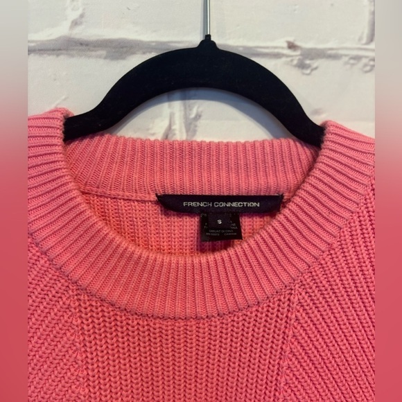 FRENCH CONNECTION Nadia Mozart Ribbed kit Sweater in Aurora pink Size Small - Picture 7 of 8